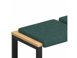 Lot de 4 coussins de banc, coussins d'assise, coussins pour chaisecanapé tissu vert foncé profondeur 35 cm cf52596