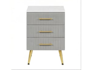 Table basse rectangulaire coloris gris - 40.5 cmx41 cm
