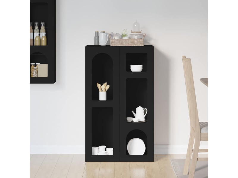  Buffet - bahut - meuble de rangement elst noir 59 x 35 x 100,5 cm bois d'ingénierie  - Conforama D