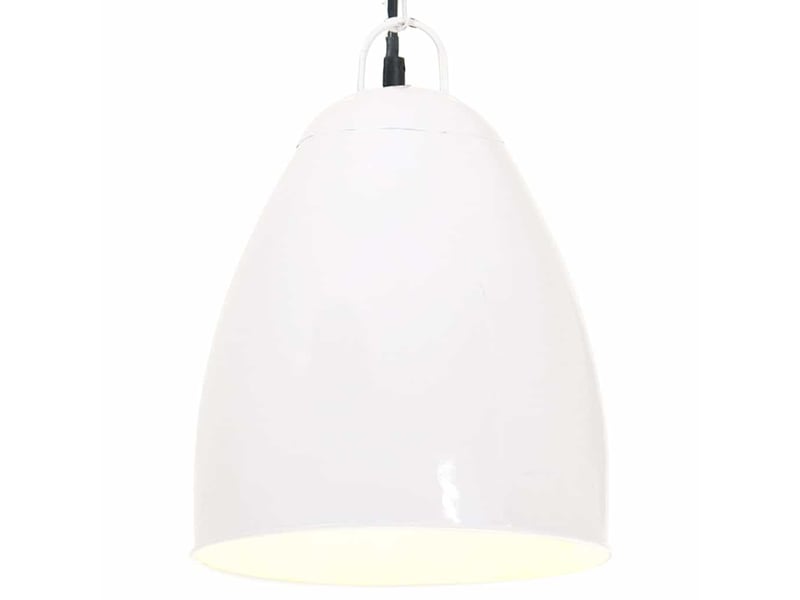  Lampe suspendue, suspension luminaire industrielle 25 w blanc rond 32 cm e27  - Conforama B