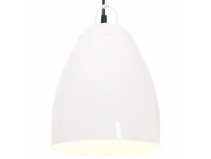 Lampe suspendue, suspension luminaire industrielle 25 w blanc rond 32 cm e27