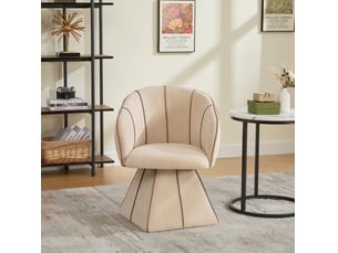 Fauteuil fixe pivotant  <strong>HAUSS SPOLE</strong> <strong></strong> Tissu marron vendu A l'unité