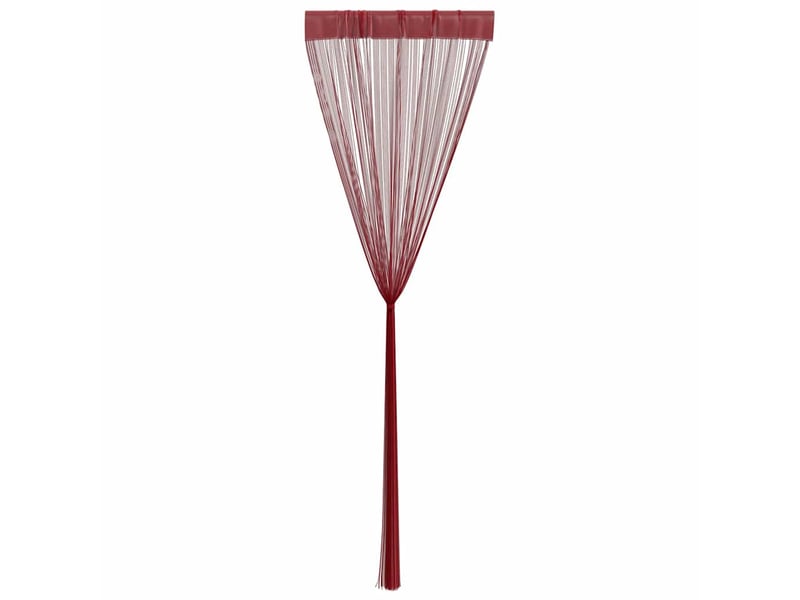  Lot de 2 rideaux en fils, rideau de porte 140 x 250 cm bordeaux cf43843  - Conforama E