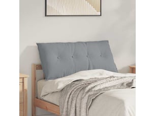 Coussin de dos, coussin de dossier gris clair 100 x 19 x 50 cm tissu cf54642