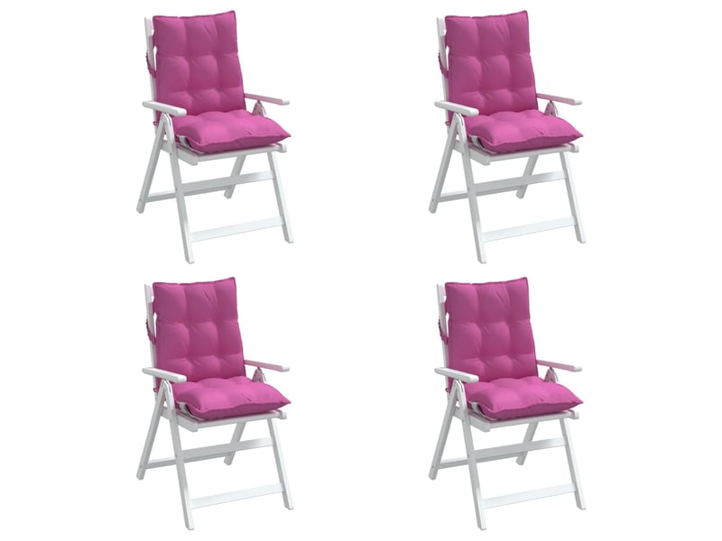  Lot de 4 coussins d'extérieur, coussins de chaise rose 100 x 50 x 7 cm cf56418  - Conforama D