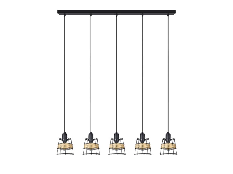  Fabrilamp burano, réglette, moderne, 5 x e14, noir, 33-150 x 94 x 12 cm 190695009 - Conforama A