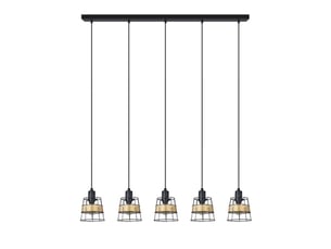 Fabrilamp burano, réglette, moderne, 5 x e14, noir, 33-150 x 94 x 12 cm