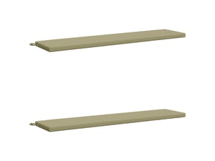 Lot de 2 coussins de banc, coussins d'assise soest 100 % polyester vert clair cf57555