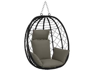 Coussin pour balançoire de chaise d'œuf, coussin d'intérieur et d'extérieur adirondack putten 100 % polyester gris 60 x 145 x 10 cm cf50068