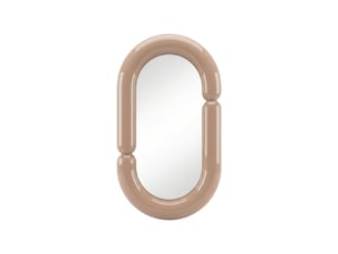 Miroir ovale à fixer coloris rose <strong></strong>  <strong></strong> - 70 cm x 40 cm