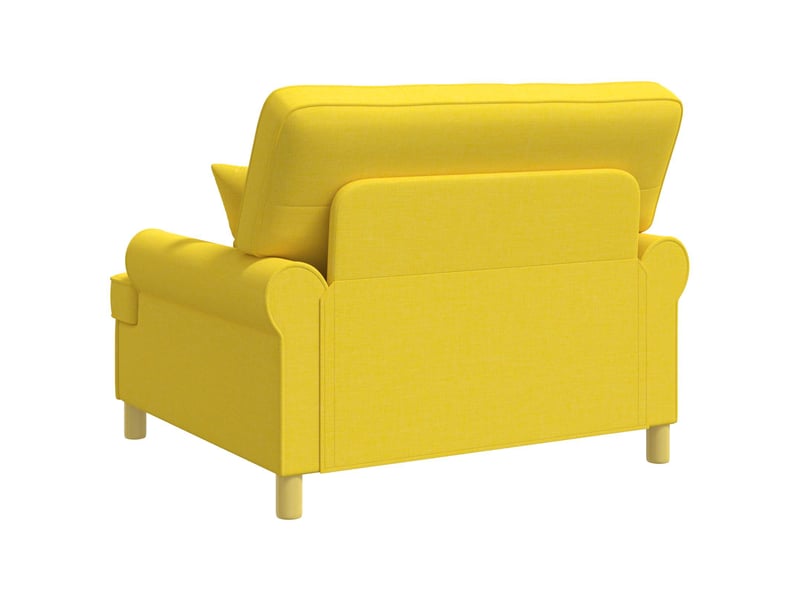  Vidaxl fauteuil xxl avec coussins jaune clair tissu  - Conforama E