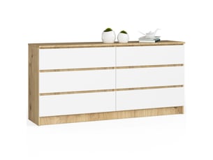 Commode 6 tiroir(s)    AKORD  coloris naturel largeur 160 cm