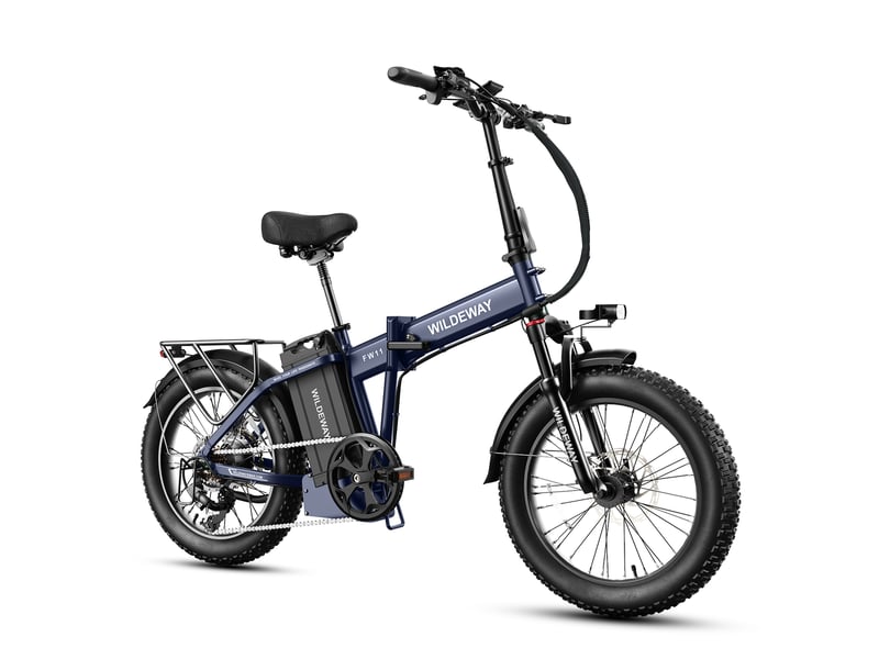 Vélo électrique pliable wildeway fw11, 1680 wh, pneus 20, bleu - Conforama A