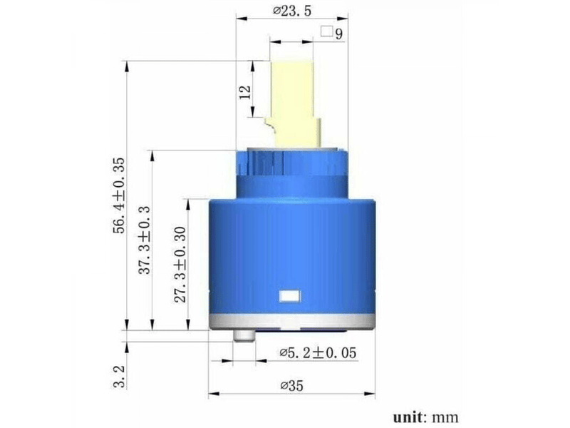  35 mm cartouche de robinet en céramique pour mitigeur valve remplacement  - Conforama B