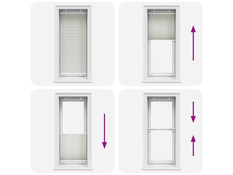 Store plissé, store de fenêtre gris clair 65x100 cm largeur du tissu 64,4 cm cf46897 - Conforama E
