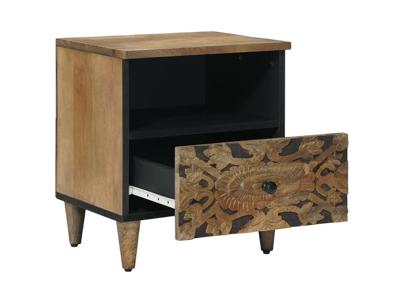  Table de chevet - table de lit 2 pc marron 40 x 33 x 46 cm  - Conforama B