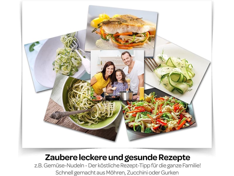  Éplucheur de légumes et fruits en acier inoxydable, coupeur de spaghettis de courgette - acier inoxydable  - Conforama D