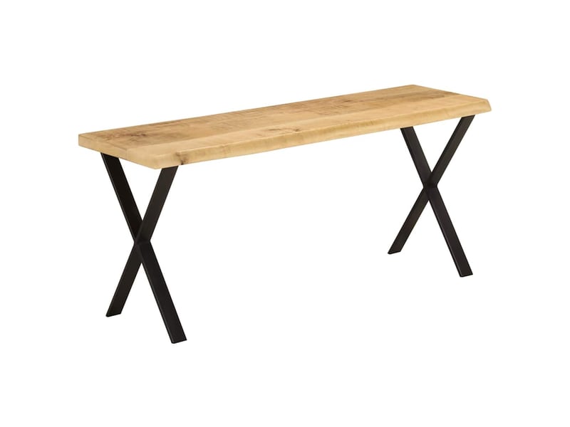  Banc avec bord vivant 105 cm bois de manguier massif  - Conforama D