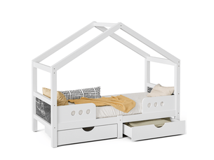 Lit simple 90x200 cm <strong>OKWISH</strong>  <strong></strong> coloris blanc