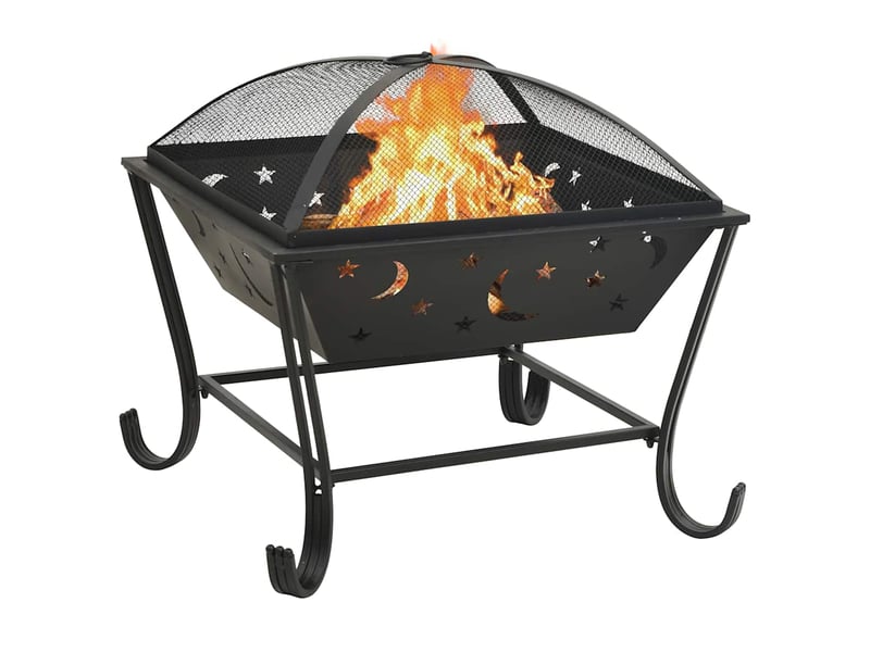 Brasero exterieur, foyer camping avec tisonnier 62 cm xxl acier - Conforama A