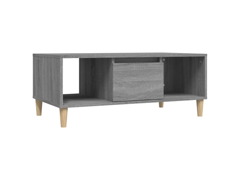  Table basse rectangulaire | table de salon sonoma gris 90x50x36,5 cm bois d'ingénierie shl3667  - Conforama A