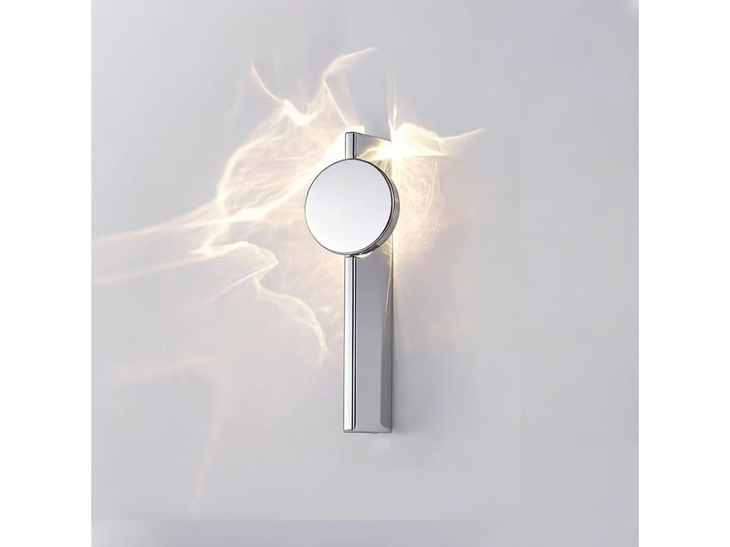  Pplique murale rotative en acier inoxydable – jeu d'ombre et lumière, pour salon, chambre et ambiance-modèle 5 - 33 cm  - Conforama A