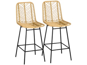 tabouret de bar  <strong>STILVORA</strong>  - jaune hauteur d'assise 66 cm vendu Par paire