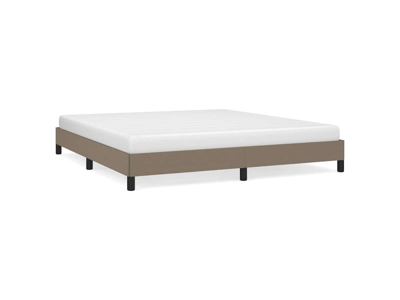  Lit double- lit adulte -  cadre de lit sans matelas taupe 180x200 cm tissu  - Conforama A