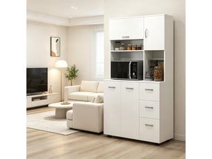 Buffet 2 porte(s) 1 tiroir(s)   coloris blanc
