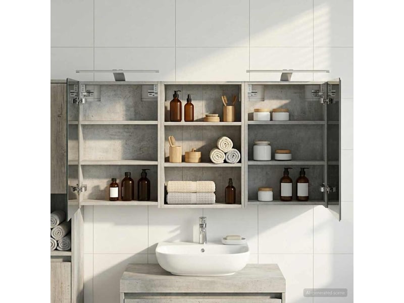  Ensemble de meubles de salle de bain 3 pcs 120x10.5x60.5 cm shl6183  - Conforama D