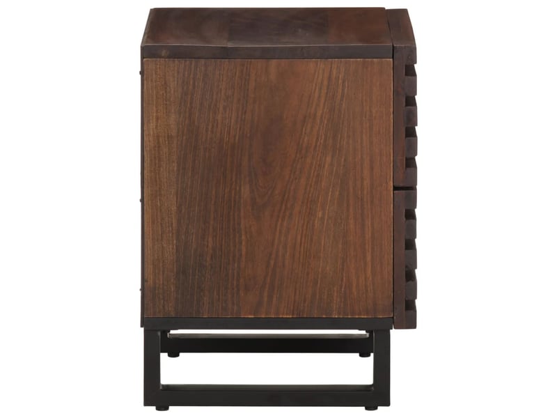  Lot de 2 tables de chevet - cabinet de chevet - table de nuit 40x34x46 cm bois de manguier massif  - Conforama D