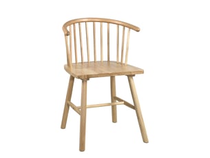 Chaise bistrot mino style windsor en bois massif finition claire avec dossier à barreaux