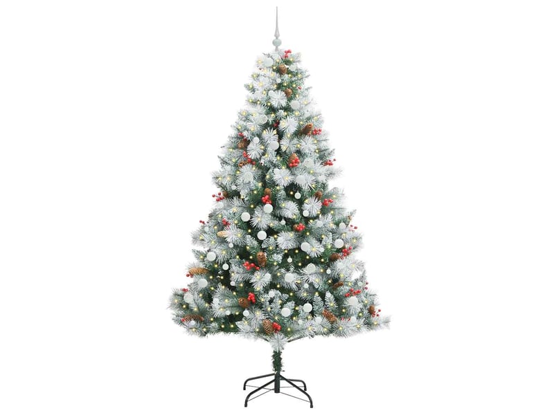Sapin de noël, arbre de noël artificiel avec bandes led vert et blanc 240 cm cf61262 - Conforama C