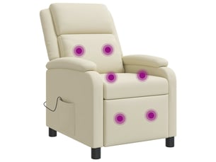 Fauteuil relax manuel VIDAXL  Simili beige