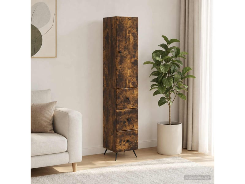  Ensemble de meubles 2 pcs, rangement de salon 34,5x34,5x90 cm bois d'ingénierie shl4634  - Conforama B