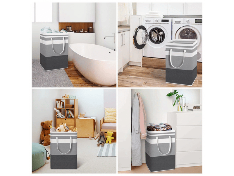  Panier à linge sale pliable de grande capacité (75 l), fabriqué en tissu oxford, avec poignées. Pour la salle de bain et le rangement du linge.  - Conforama D