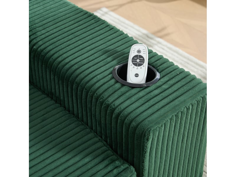  Canapé-lit 2 places 133x87x64 cm avec 2 coussins vert émeraude sans matelas  - Conforama D