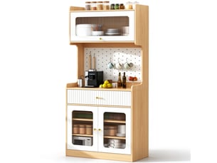 Buffet 3 porte(s) 1 tiroir(s) <strong></strong> <strong>Morn Vibe</strong> - 80 cm coloris marron