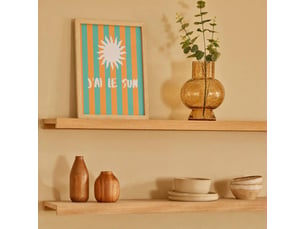 Affiche encadrée aria 21x30cm orange et vert