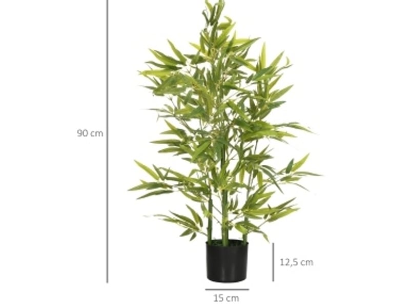  Bambou artificiel 90 cm avec pot vert  - Conforama E