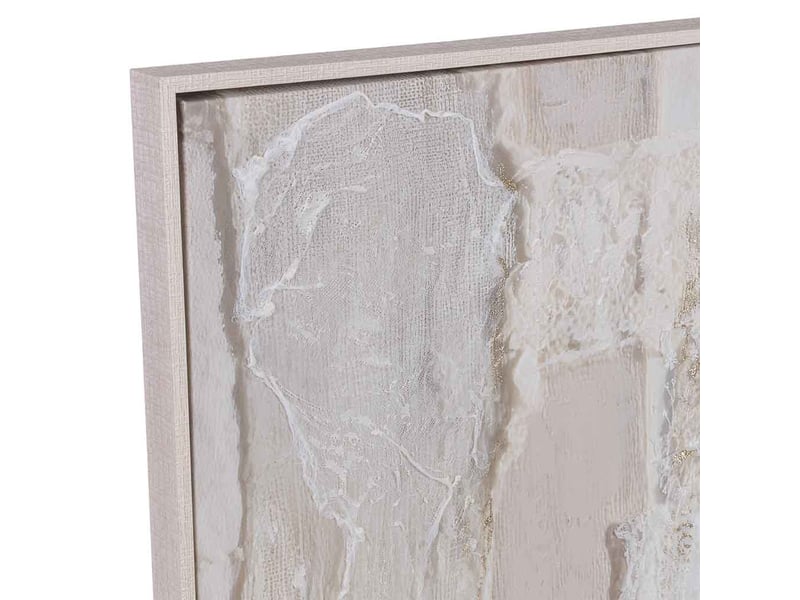  Tableau peint à la main avec cadre en bois rose 103x4x103h cm  - Conforama E