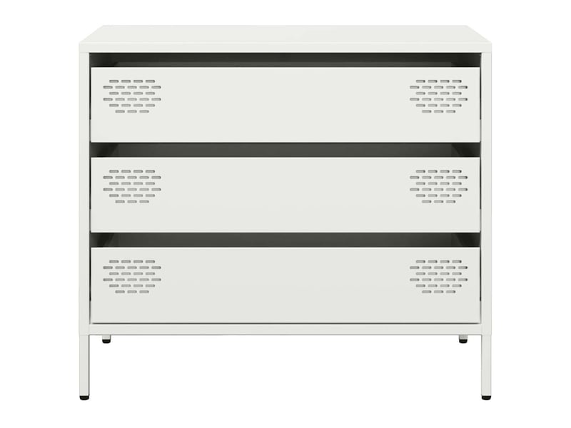  Buffet - bahut - meuble de rangement blanc 68x39x58,5 cm acier laminé à froid  - Conforama E
