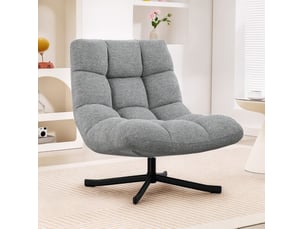 Fauteuil fixe pivotant  <strong>BEAOK</strong> <strong></strong> Polyester gris vendu A l'unité