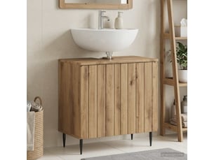 Meuble sous lavabo de salle de bain zwolle chêne artisanal cf64946