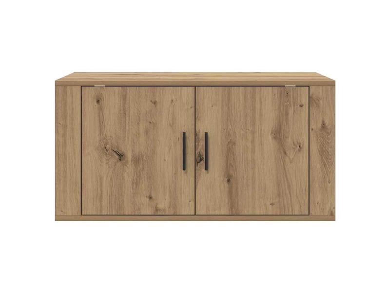  Meuble tv - banc tv - meuble de rangement mural 80 x 34,5 x 40 cm chêne artisanal  - Conforama E