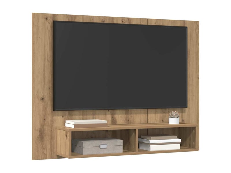  Ensemble meuble tv - banc tv - meuble de rangement 120 x 23,5 x 90 cm chêne artisanal  - Conforama C