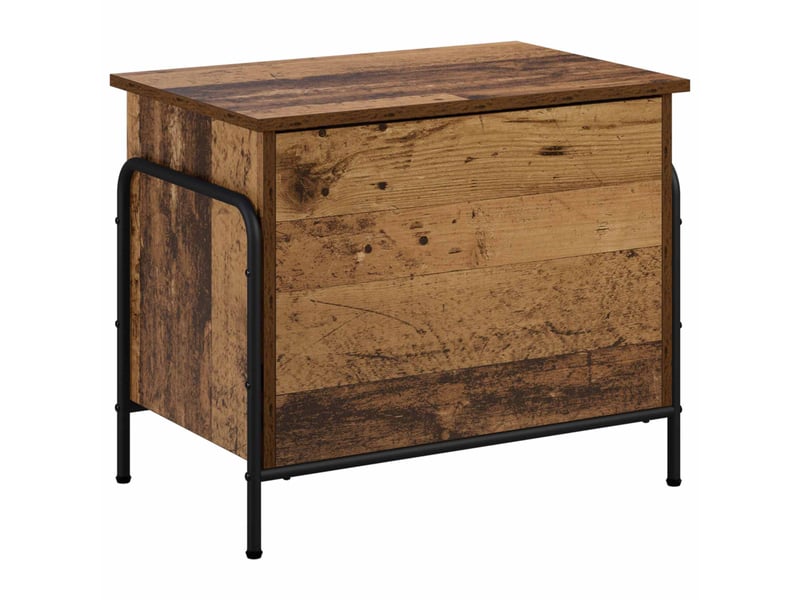  Boîte de rangement, coffre de rangement bois ancien 80x40x49,5 cm shl13343  - Conforama E