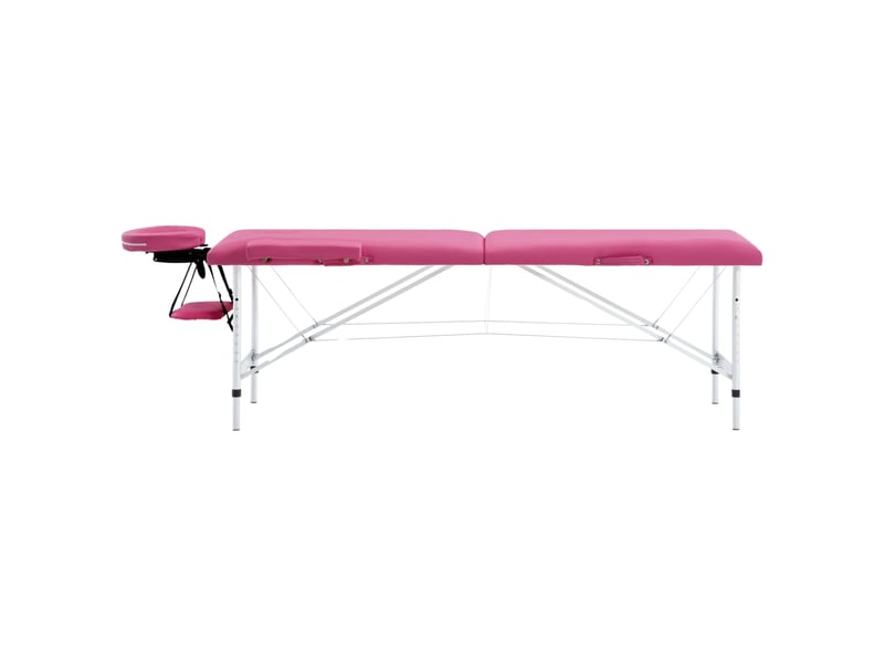  Table de massage pliable 2 zones inox rose 02_0001809  - Conforama B