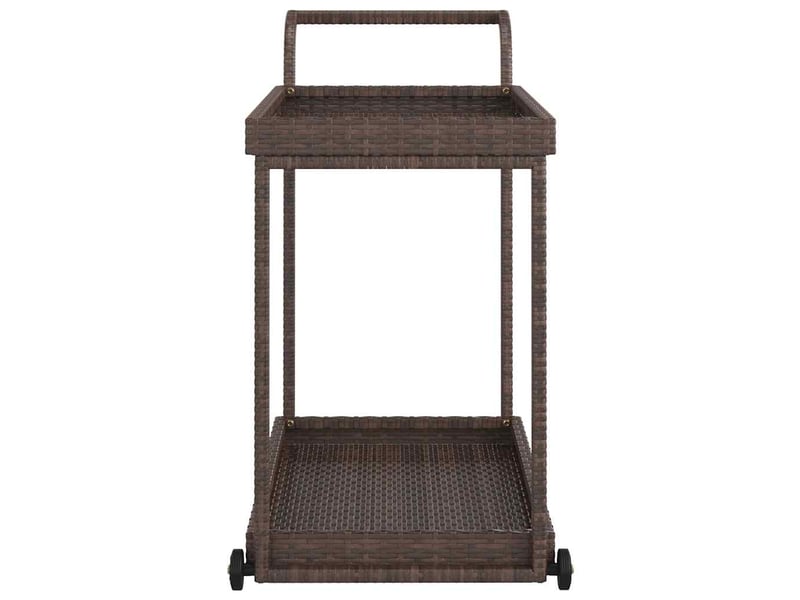  Chariot de service, chariot de bar marron 100x45x83 cm résine tressée  - Conforama D