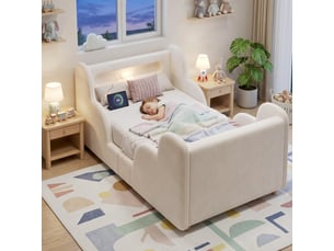 Lit simple 90x200 cm OPULERANE TRADING LTD coloris beige